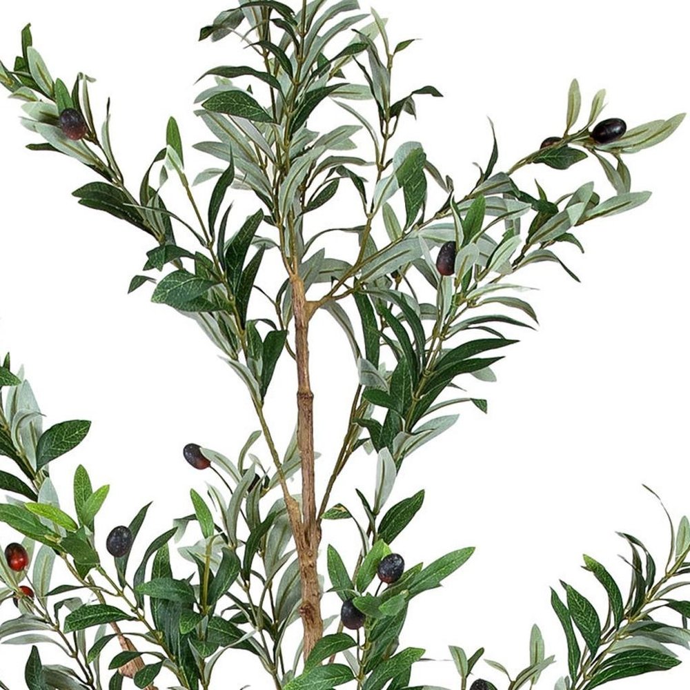84" Green Olive Artificial Tree in a Black Pot HomeRoots