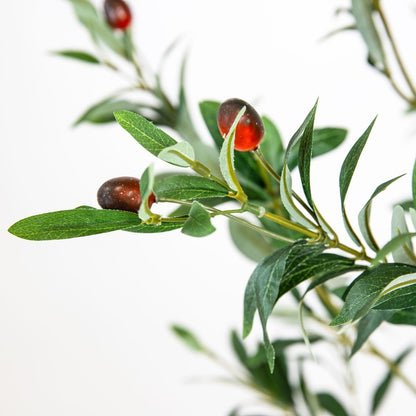 84" Green Olive Artificial Tree in a Black Pot HomeRoots