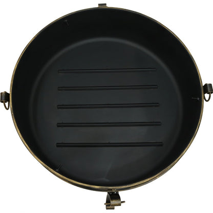 40" Black Steel Wood Burning Round Fire Pit HomeRoots