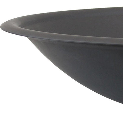 23" Black Steel Wood Burning Round Fire Pit HomeRoots