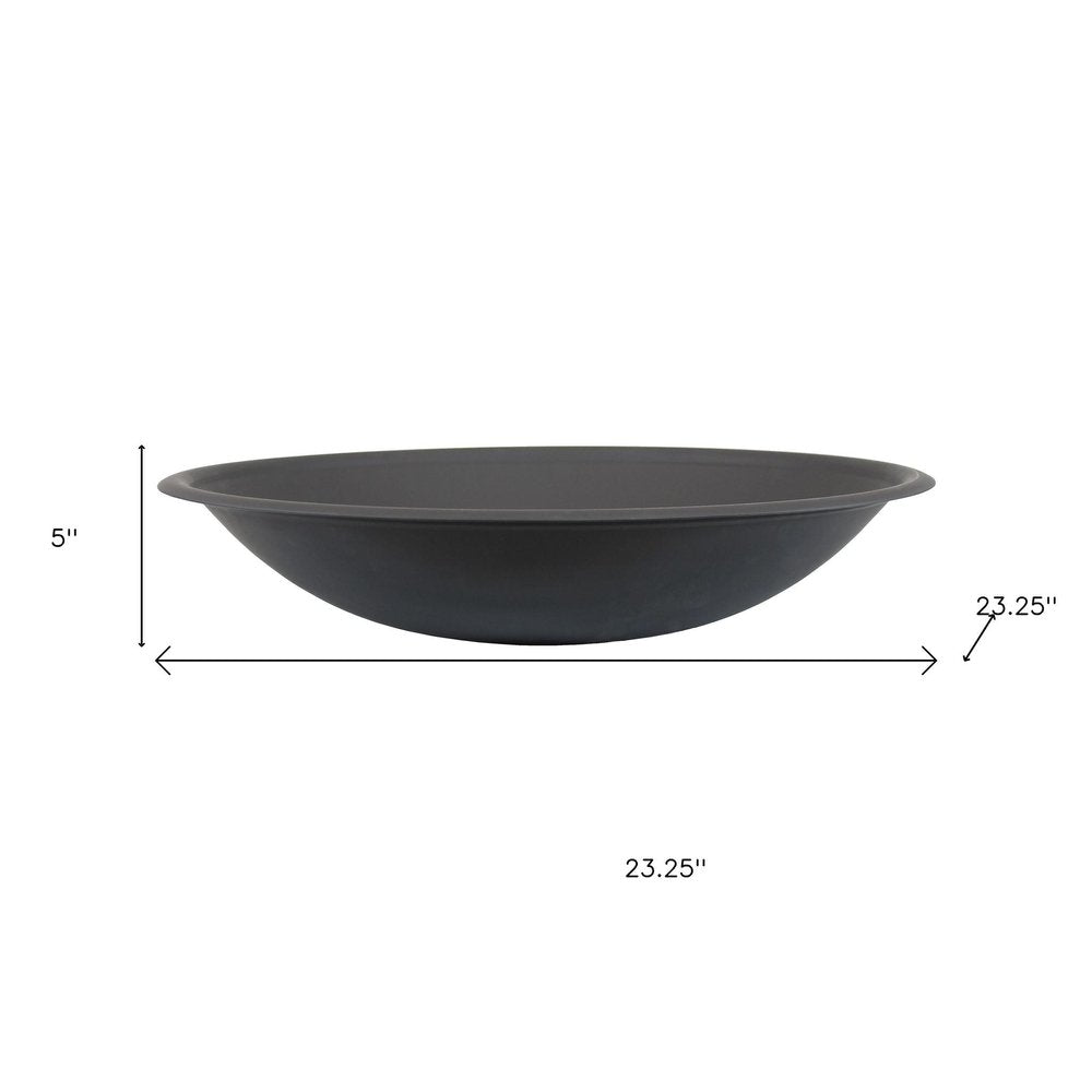 23" Black Steel Wood Burning Round Fire Pit HomeRoots