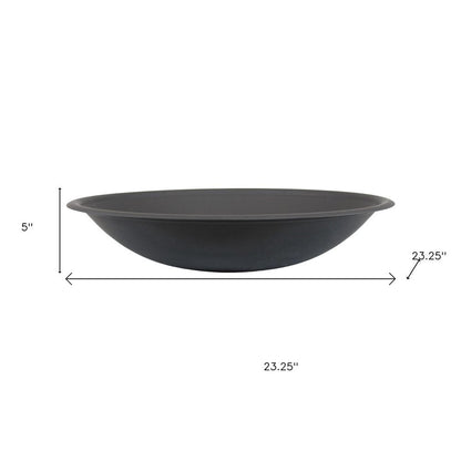 23" Black Steel Wood Burning Round Fire Pit HomeRoots