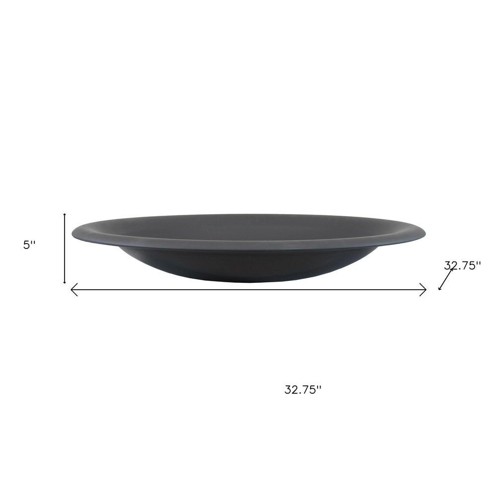 33" Black Steel Wood Burning Round Fire Pit HomeRoots
