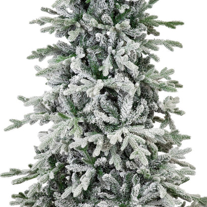 7' Slender Flocked Pine Christmas Tree HomeRoots