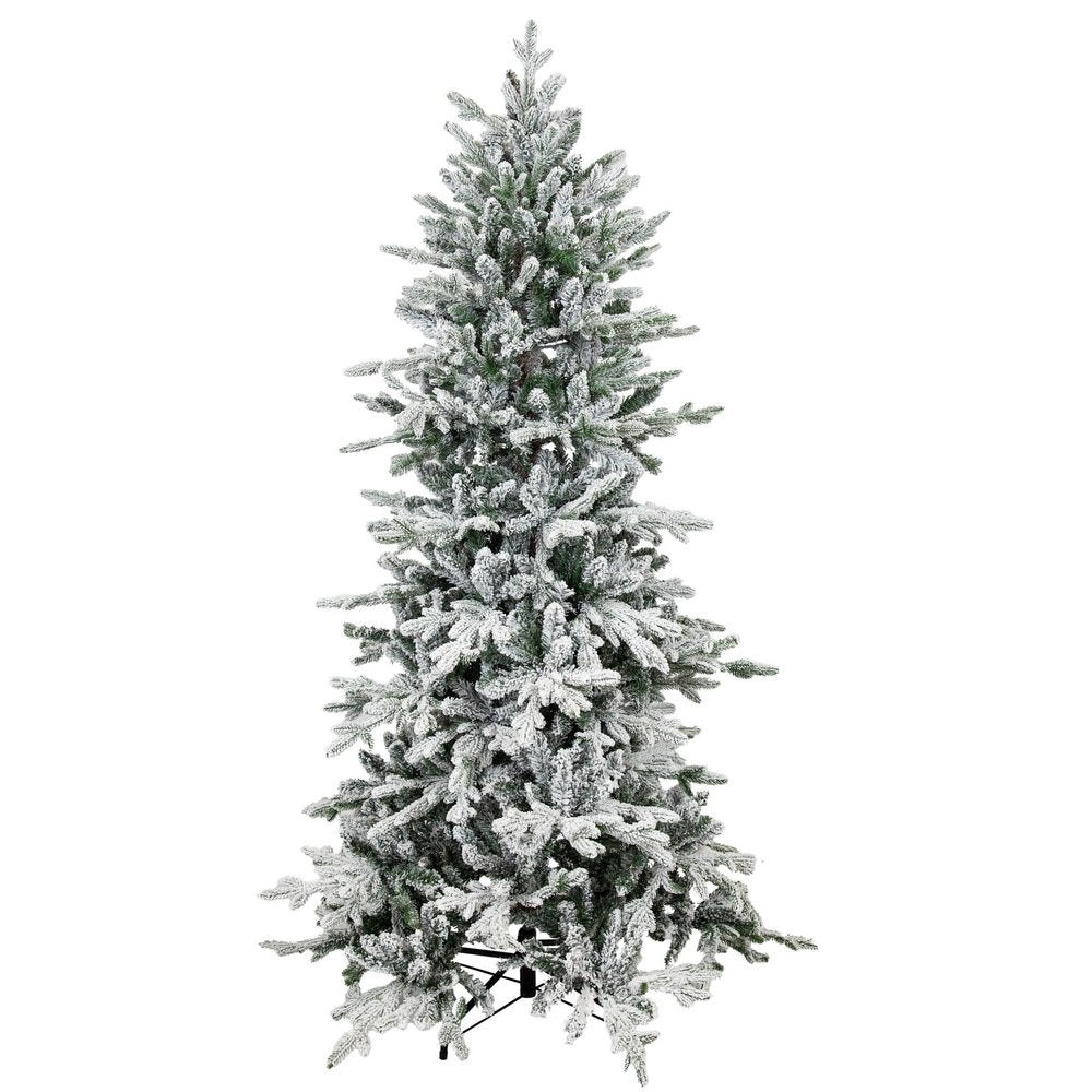 6' Slender Flocked Pine Christmas Tree HomeRoots