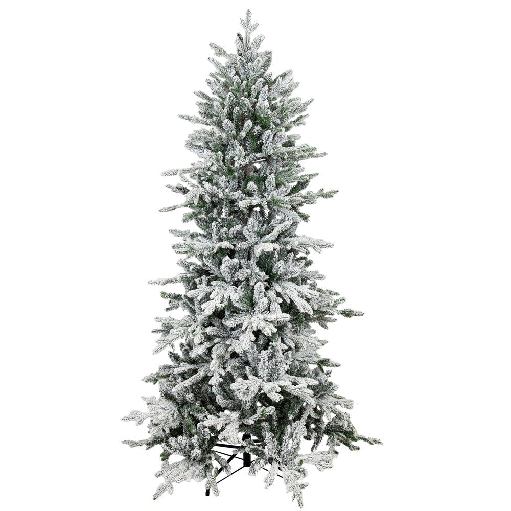 6' Slender Flocked Pine Christmas Tree HomeRoots