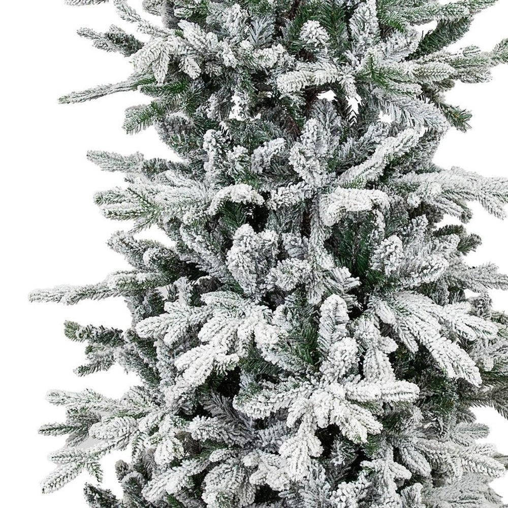6' Slender Flocked Pine Christmas Tree HomeRoots