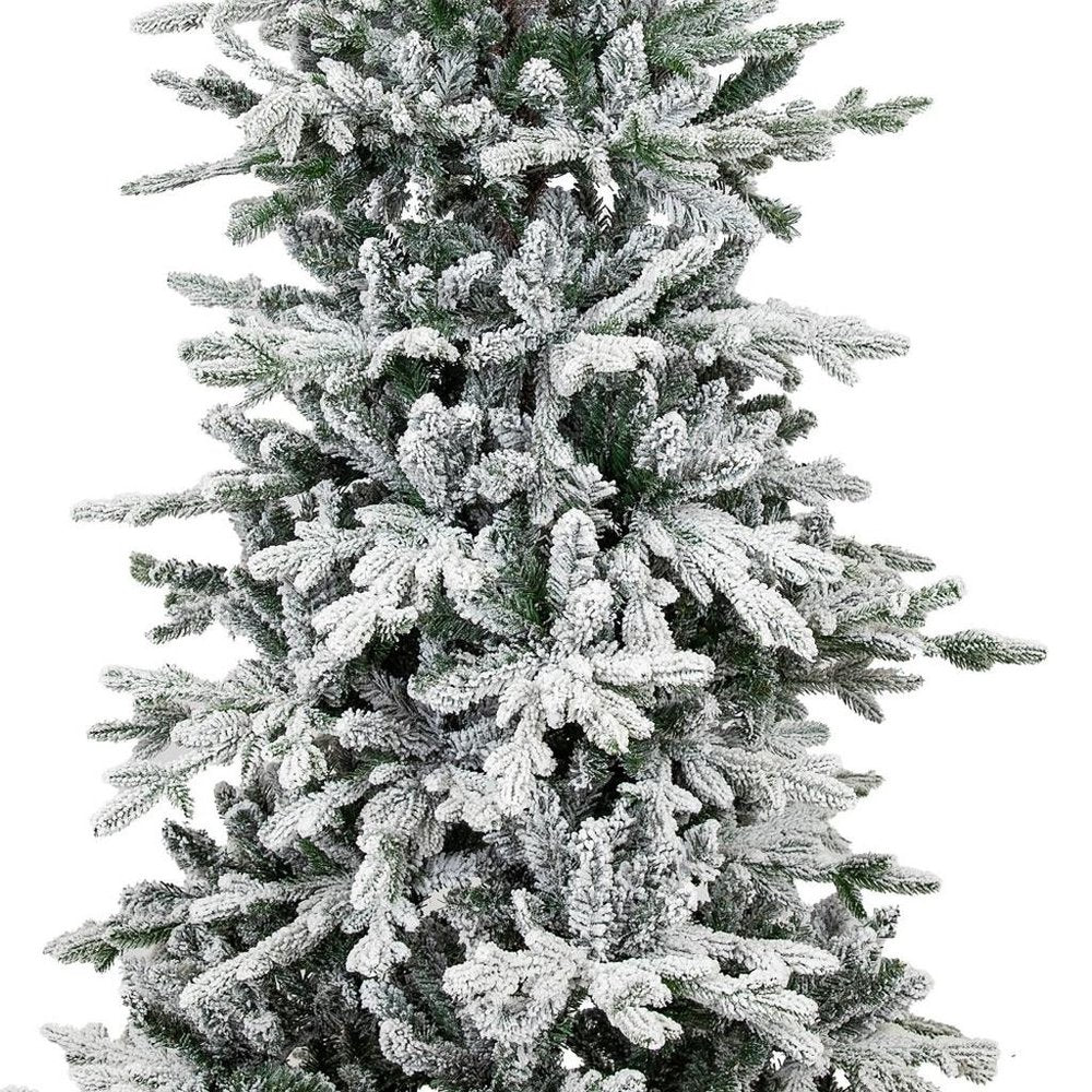 6' Slender Flocked Pine Christmas Tree HomeRoots