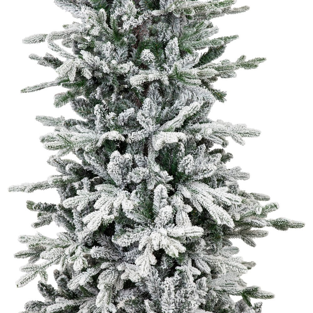 6' Slender Flocked Pine Christmas Tree HomeRoots