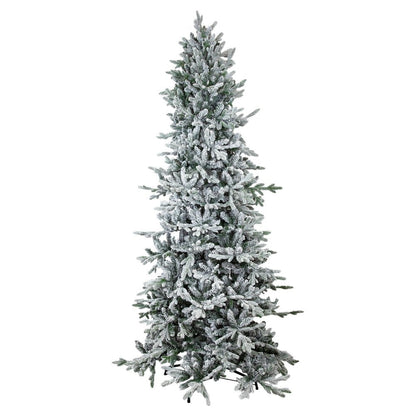 8' Slender Flocked Pine Christmas Tree HomeRoots