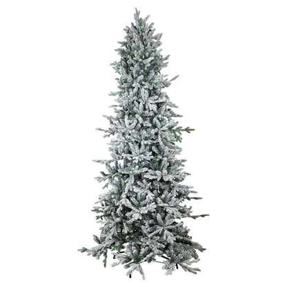 8' Slender Flocked Pine Christmas Tree HomeRoots