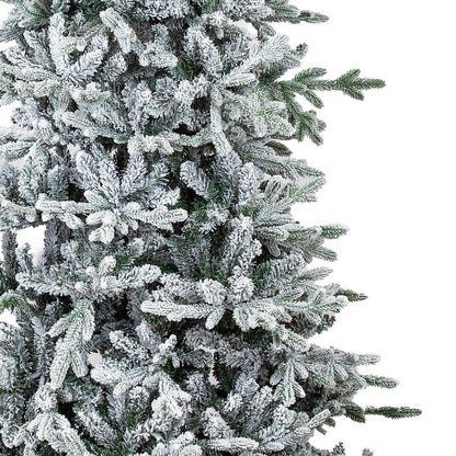 8' Slender Flocked Pine Christmas Tree HomeRoots