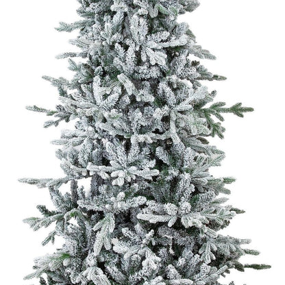 8' Slender Flocked Pine Christmas Tree HomeRoots
