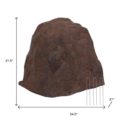 22" Brown Polyresin Faux Rock HomeRoots