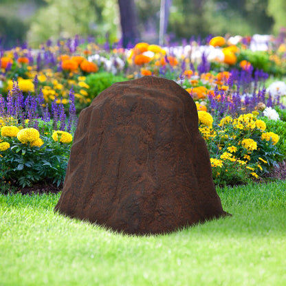 22" Brown Polyresin Faux Rock HomeRoots