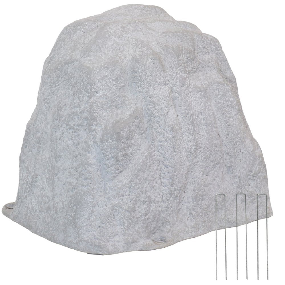 22" Gray Polyresin Faux Rock HomeRoots