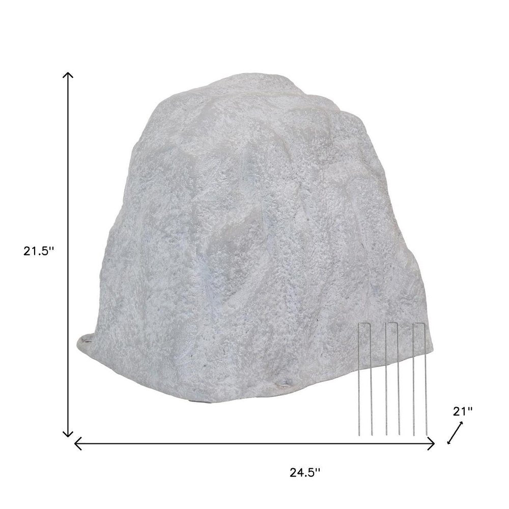 22" Gray Polyresin Faux Rock HomeRoots