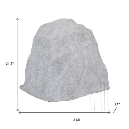 22" Gray Polyresin Faux Rock HomeRoots