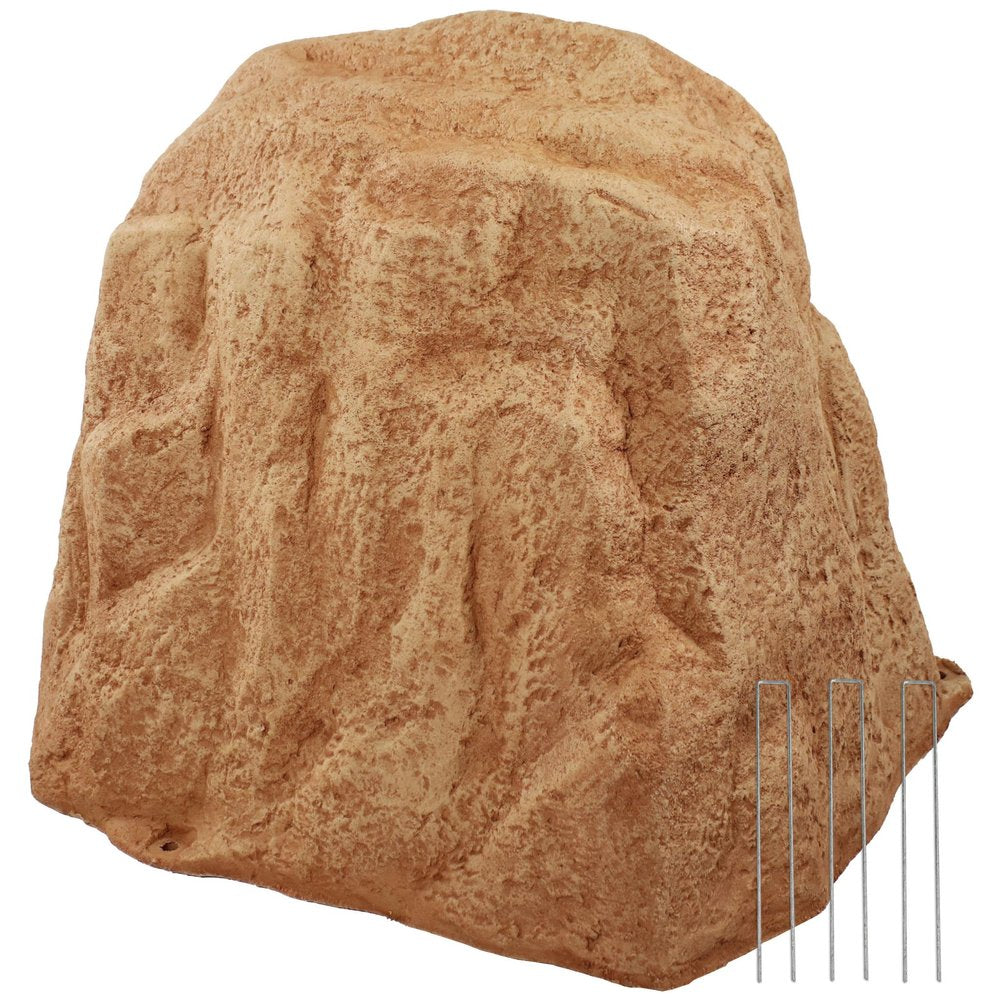 22" Sand Polyresin Faux Rock HomeRoots