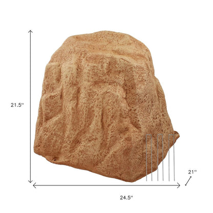 22" Sand Polyresin Faux Rock HomeRoots