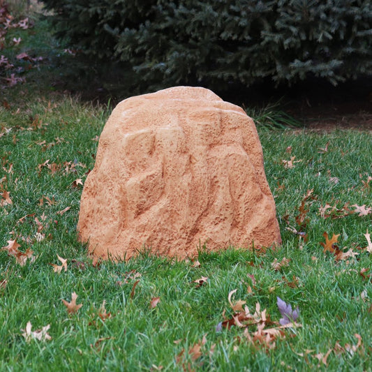 22" Sand Polyresin Faux Rock