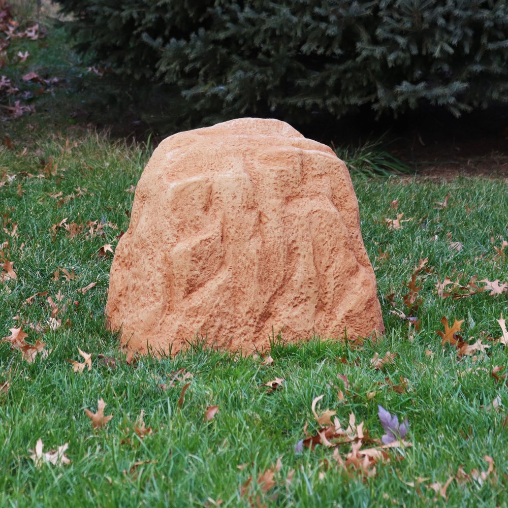 22" Sand Polyresin Faux Rock HomeRoots