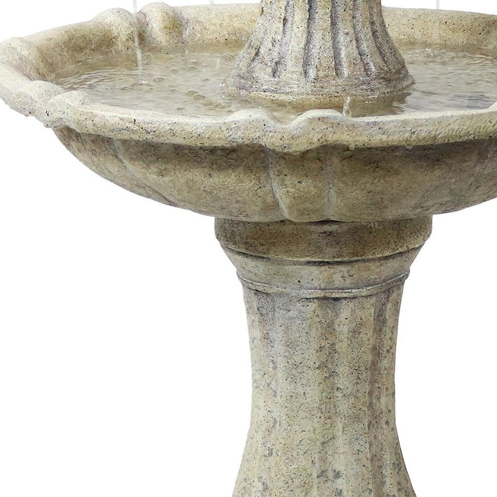 45" Beige Heavy Duty Plastic LED lights Garden Art HomeRoots