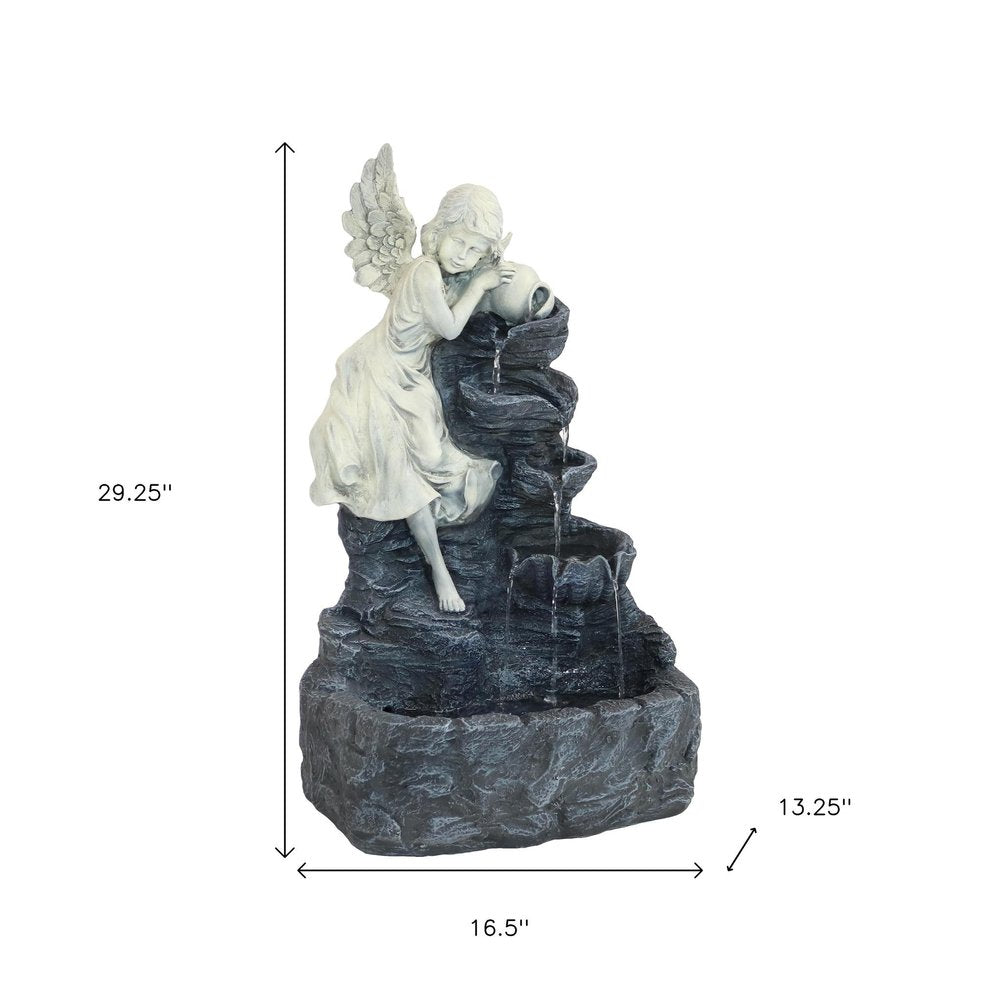 29" Gray Heavy Duty Plastic LED lights Garden Art HomeRoots