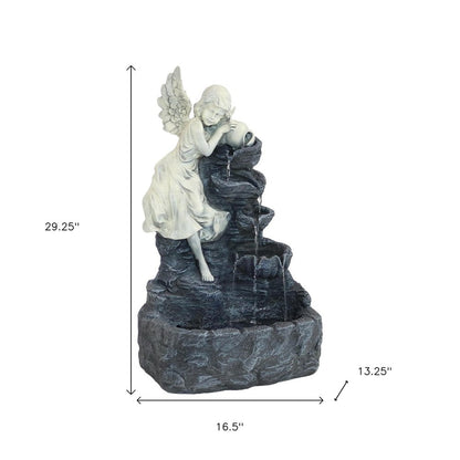 29" Gray Heavy Duty Plastic LED lights Garden Art HomeRoots