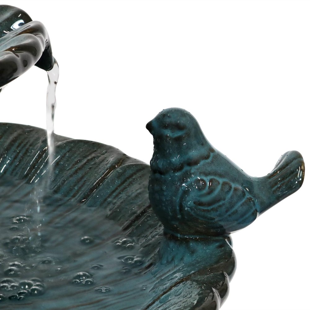 27" Teal Blue Ceramic Birds Garden Hanging Wall or Door Decor HomeRoots