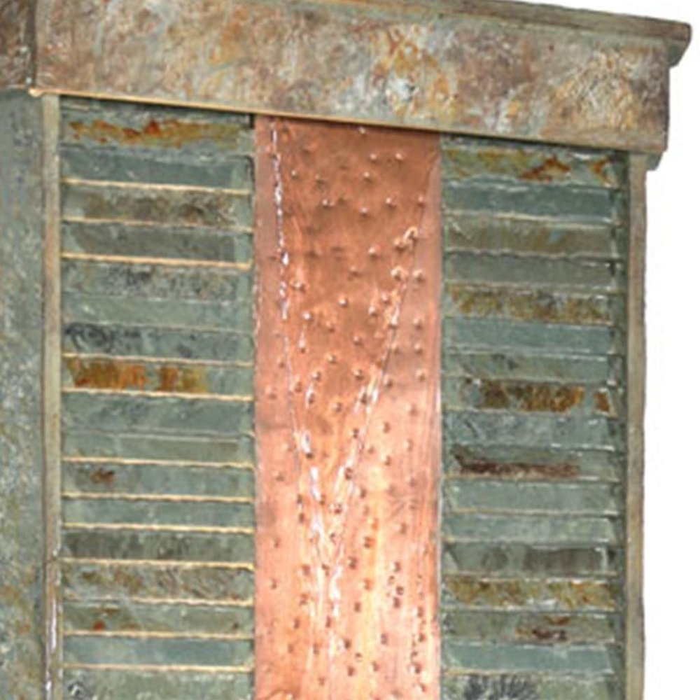 48" Gray Stone LED lights Garden Art HomeRoots