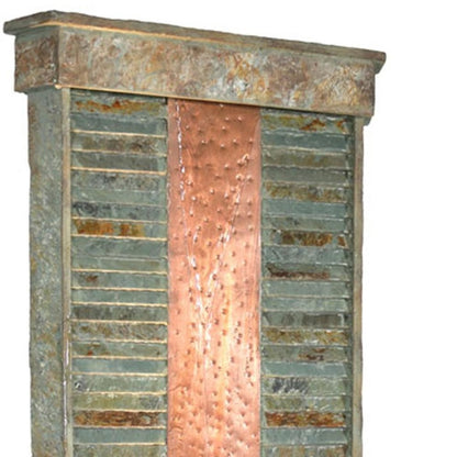 48" Gray Stone LED lights Garden Art HomeRoots