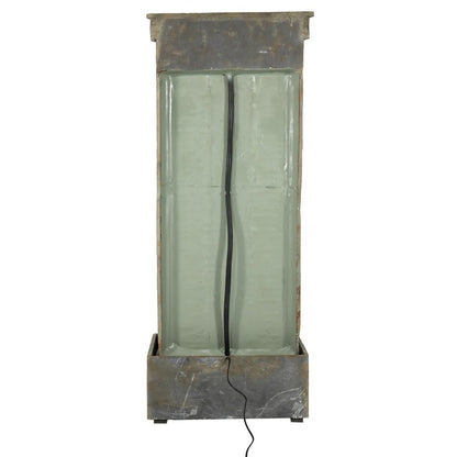 48" Gray Stone LED lights Garden Art HomeRoots