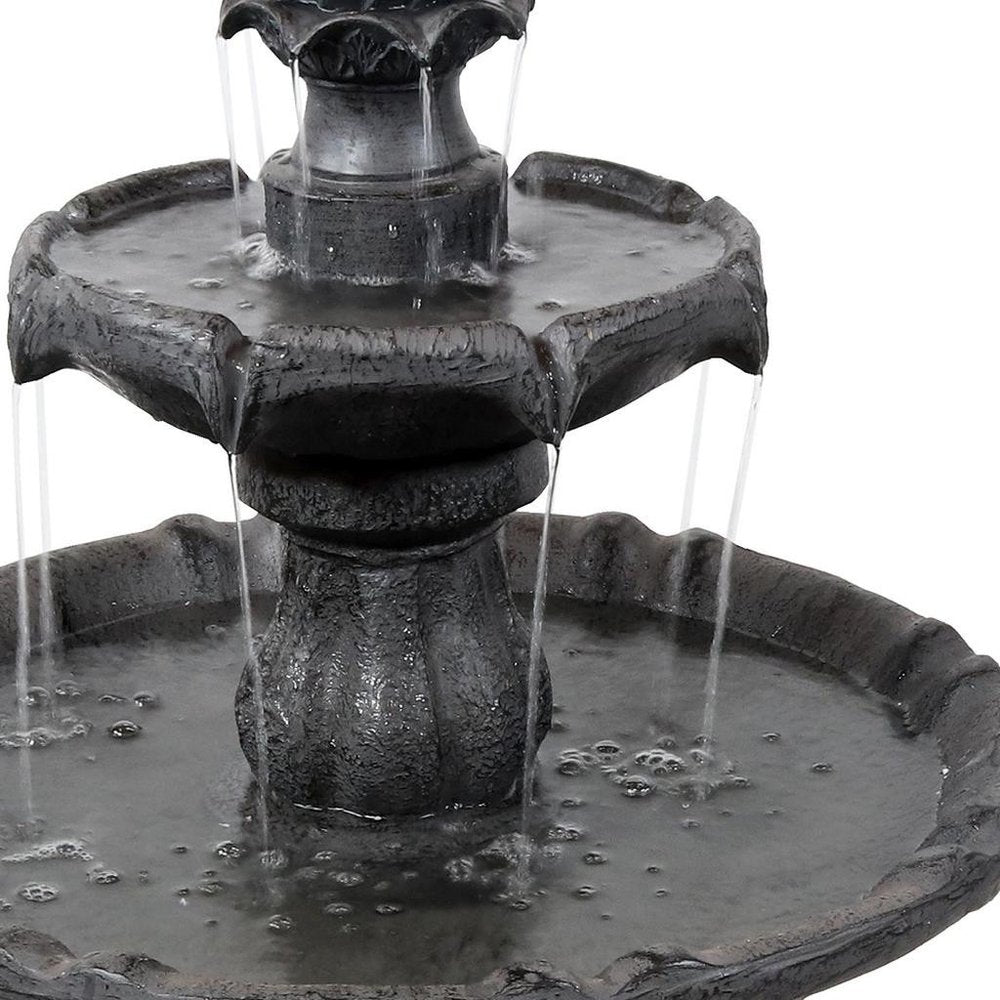 35" Black Heavy Duty Plastic Garden Art HomeRoots