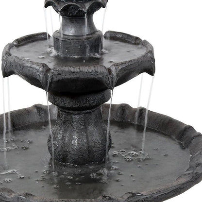 35" Black Heavy Duty Plastic Garden Art HomeRoots