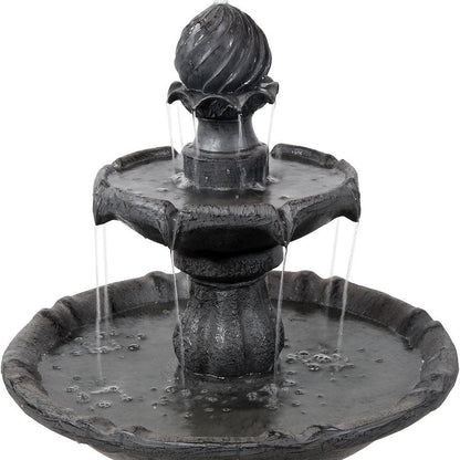 35" Black Heavy Duty Plastic Garden Art HomeRoots