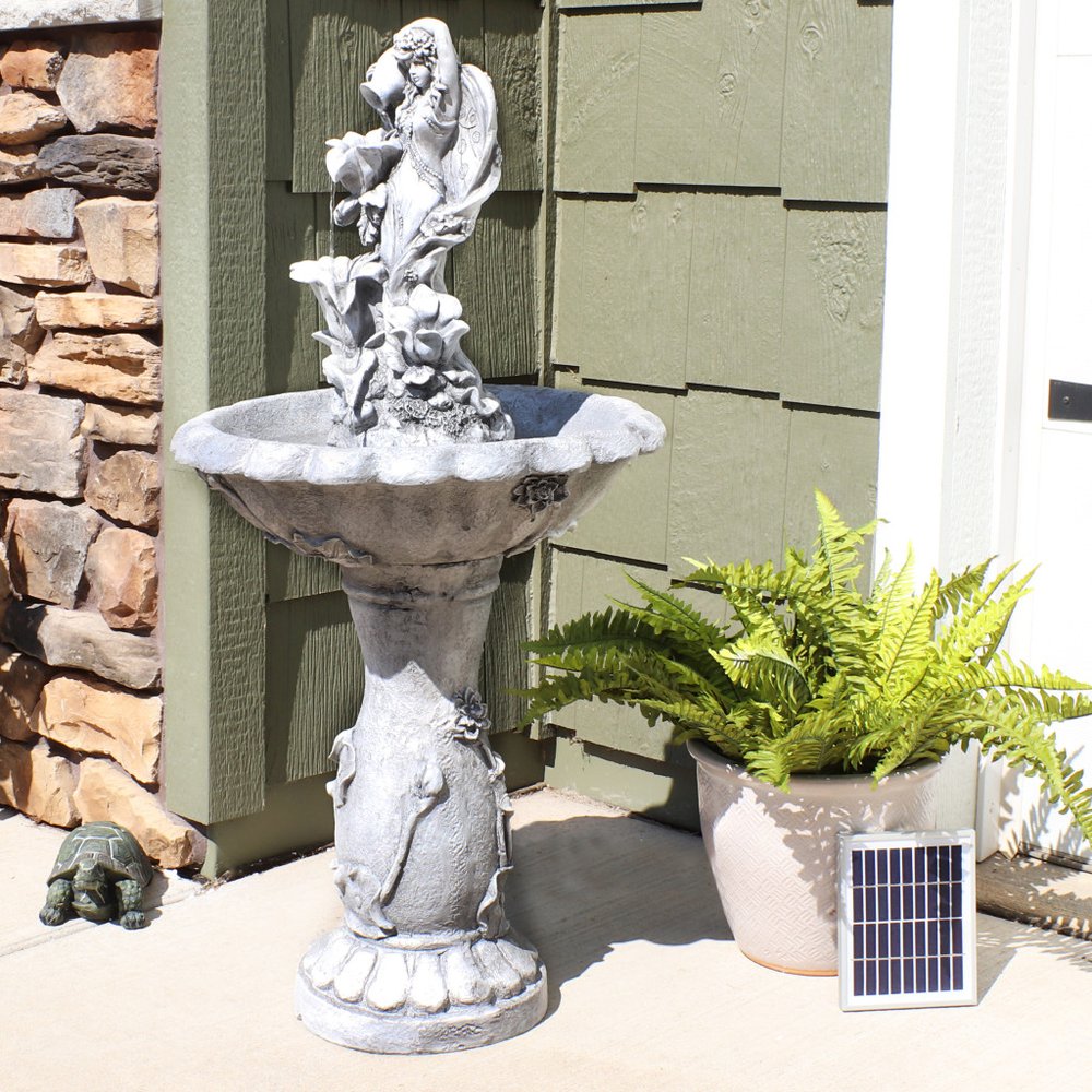 43" Light Gray Heavy Duty Plastic LED lights Garden Art HomeRoots