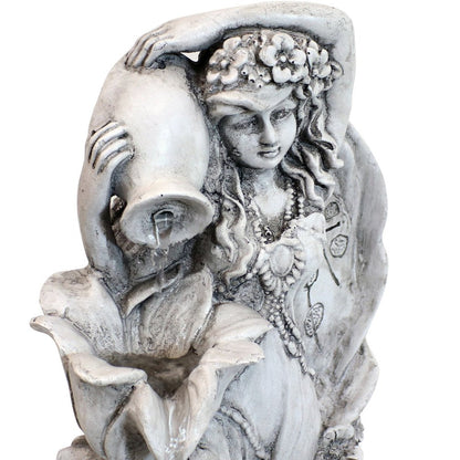 43" Light Gray Heavy Duty Plastic LED lights Garden Art HomeRoots