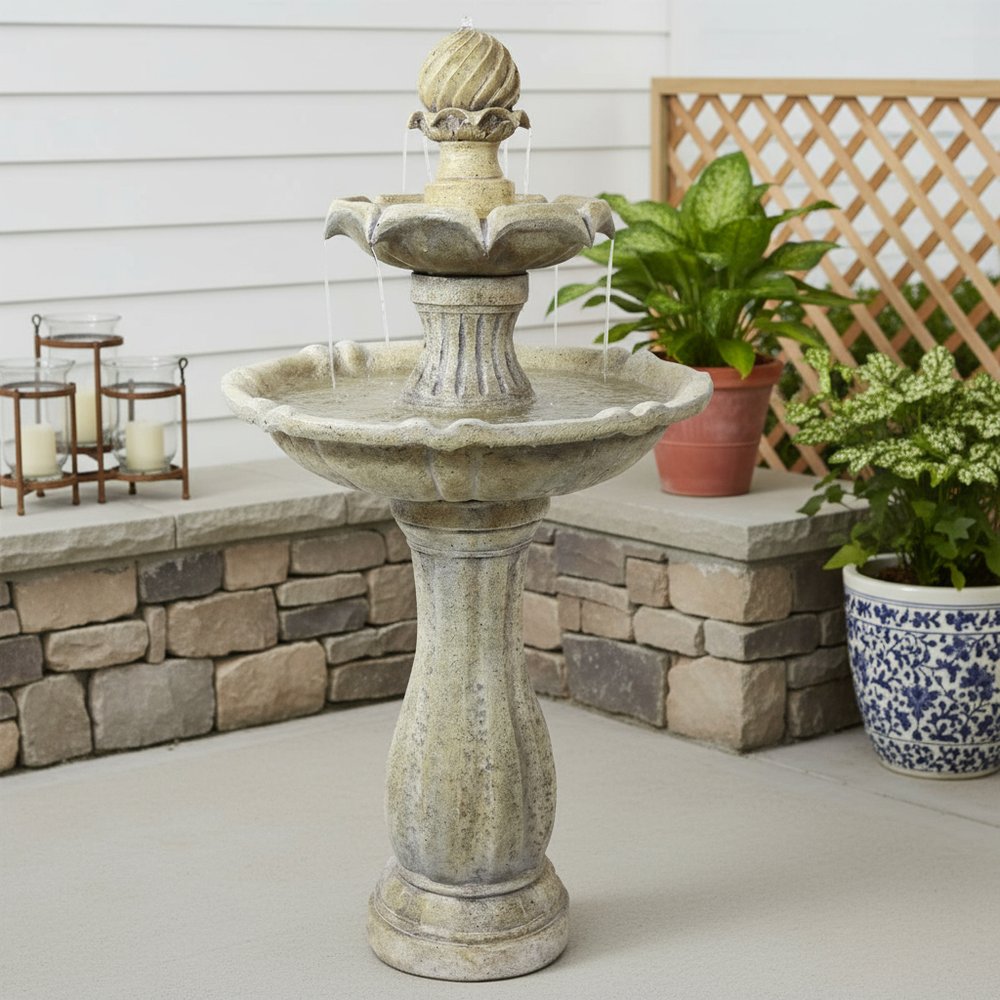 46" Light Brown Heavy Duty Plastic Garden Art HomeRoots