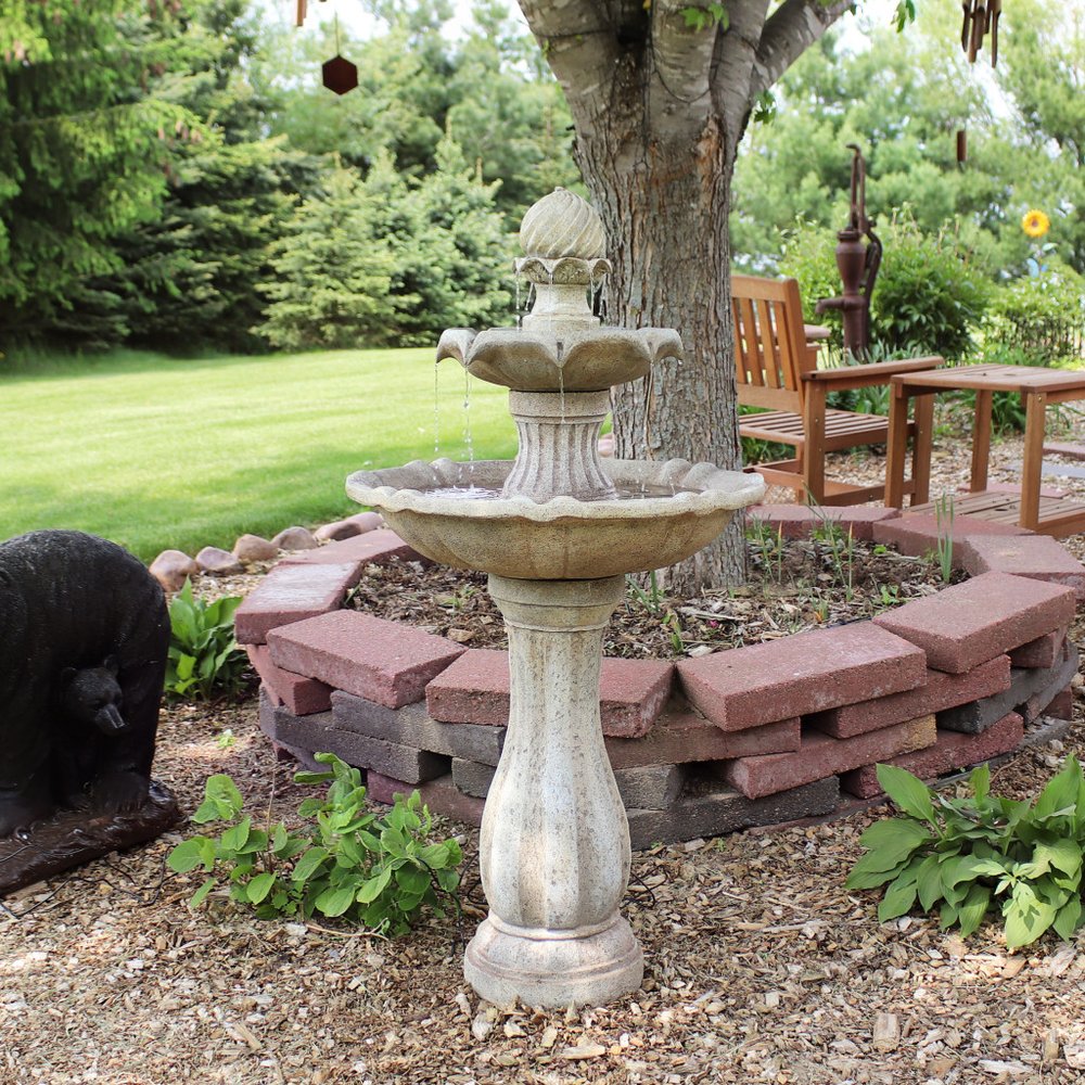 46" Light Brown Heavy Duty Plastic Garden Art HomeRoots