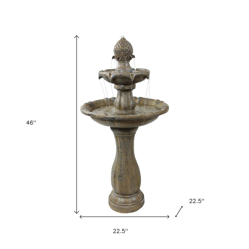 46" Light Brown Heavy Duty Plastic Garden Art HomeRoots