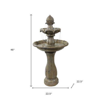 46" Light Brown Heavy Duty Plastic Garden Art HomeRoots