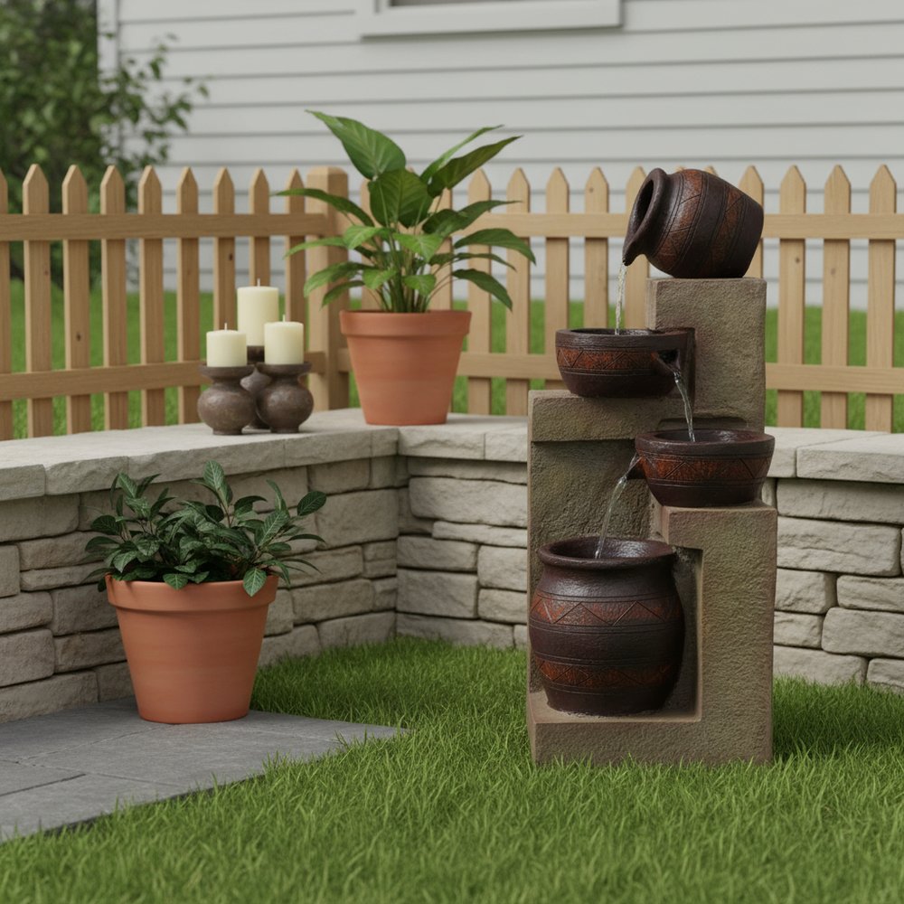 30" Brown Heavy Duty Plastic LED lights Garden Art HomeRoots