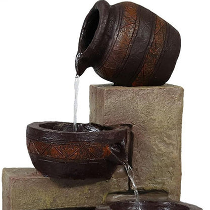 30" Brown Heavy Duty Plastic LED lights Garden Art HomeRoots