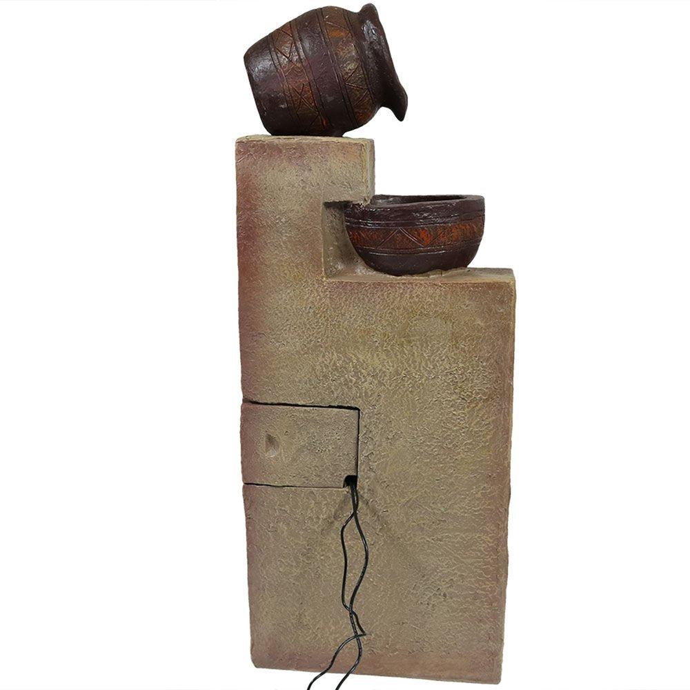 30" Brown Heavy Duty Plastic LED lights Garden Art HomeRoots