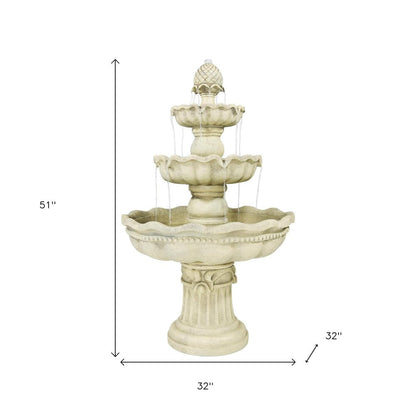 51" White Polyresin Garden Art HomeRoots