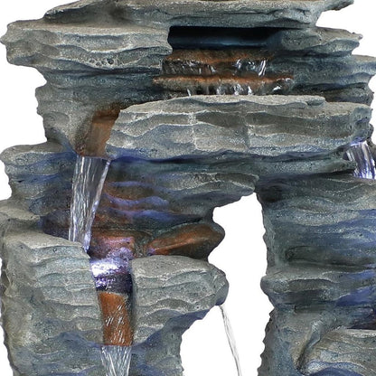 39" Gray Polyresin LED lights Garden Art HomeRoots