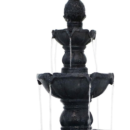 52" Black Polyresin Garden Art HomeRoots