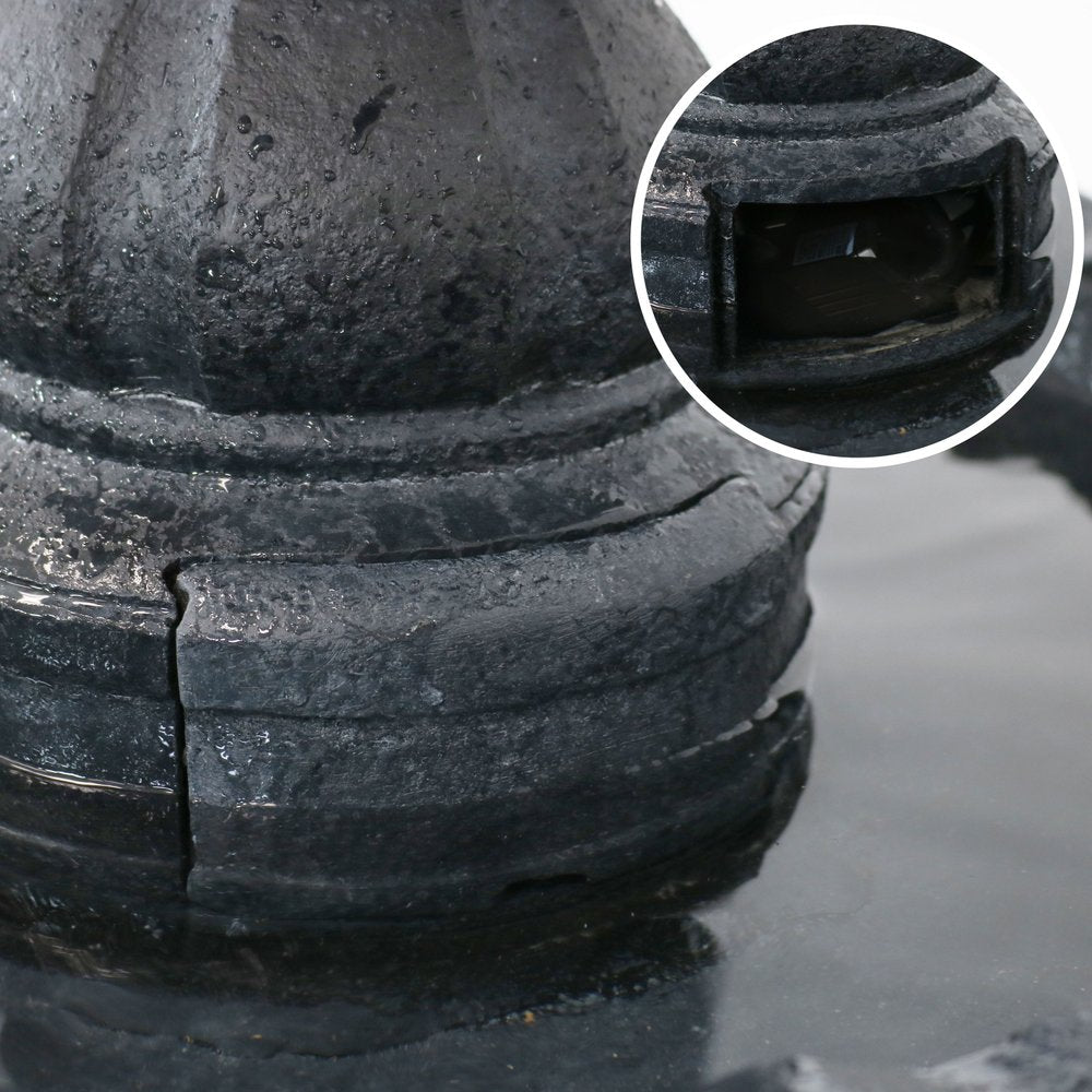 52" Black Polyresin Garden Art HomeRoots