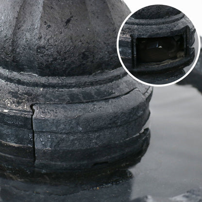 52" Black Polyresin Garden Art HomeRoots